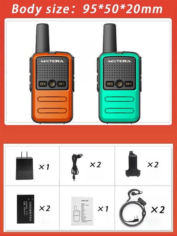 Walkie talkie battery operated radio  Mini Toy 1~5 Km UHF Gift Two Way Transceiver 1S 2S Tablet Colorful Fuselage New Kids Talki
