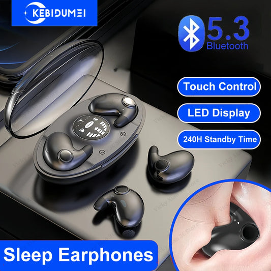 Bluetooth 5.3 Earphones Mini Invisible Sleep Headphones IPX5 Waterproof Noise Reduction Earbuds Sports Headsets for Xiaomi