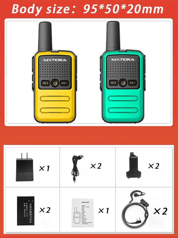 Walkie talkie battery operated radio  Mini Toy 1~5 Km UHF Gift Two Way Transceiver 1S 2S Tablet Colorful Fuselage New Kids Talki