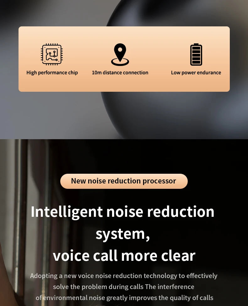 Bluetooth 5.3 Earphones Invisible Sleep Headphones TWS Wireless Hedsets HiFi Stereo Noise Reduction Earbuds for Xiaomi Huawei