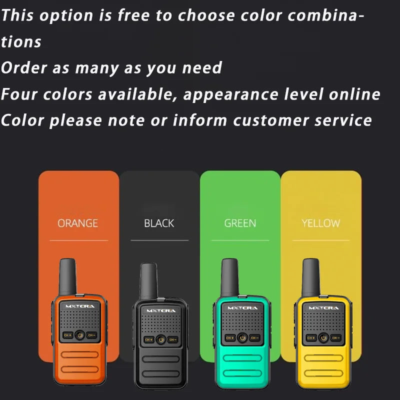 Walkie talkie battery operated radio  Mini Toy 1~5 Km UHF Gift Two Way Transceiver 1S 2S Tablet Colorful Fuselage New Kids Talki
