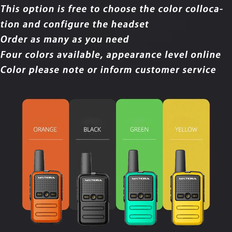 Walkie talkie battery operated radio  Mini Toy 1~5 Km UHF Gift Two Way Transceiver 1S 2S Tablet Colorful Fuselage New Kids Talki