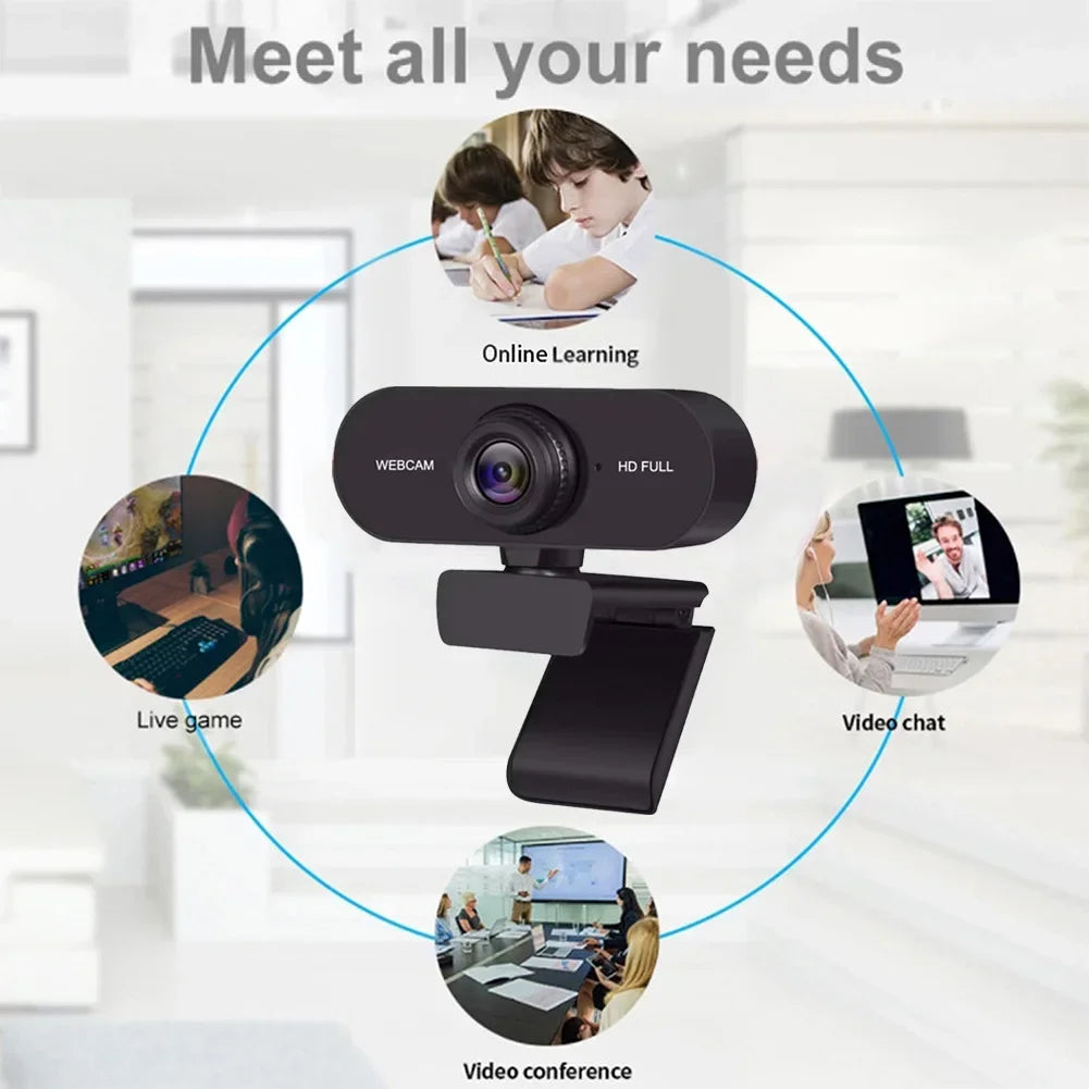Micro 4K Webcam for Computer 2K Mini Webcam For PC Laptops Live Streaming FHD 1080P Web Camera For Work Meeting With Microphone