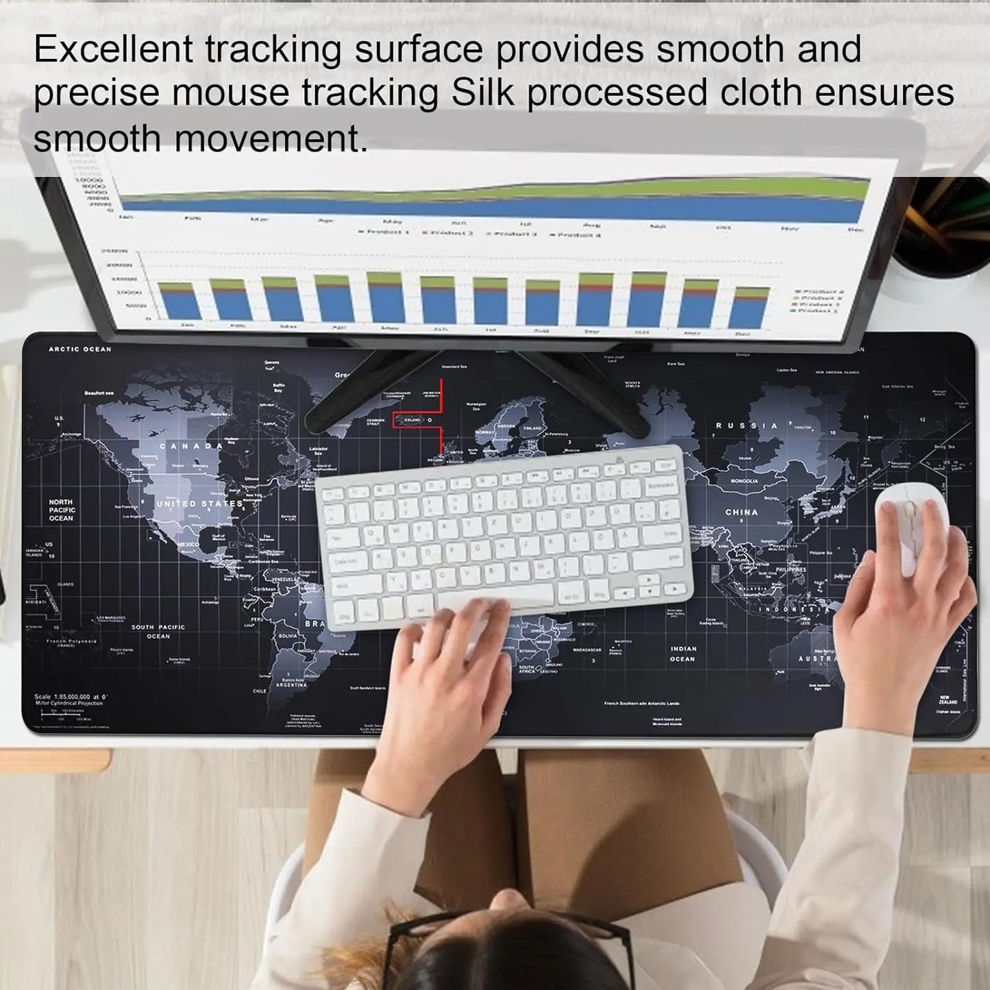 Map Mouse Pad Large Map Desk Mat Protector Gaming Mousepads Office Table Decor Keyboard Long Padding Notebook Computer Gamer Mat