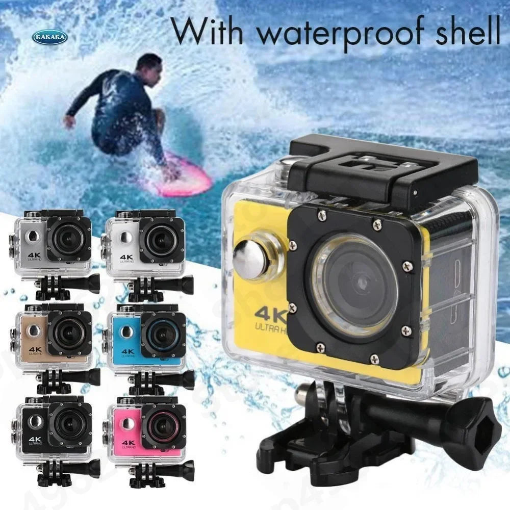 4K Ultra HD Action Camera 2.0-inch Screen Waterproof WiFi Remote Control 30fps/170D Underwater Helmet Sports Go Pro Video Ip Cam