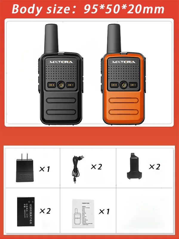 Walkie talkie battery operated radio  Mini Toy 1~5 Km UHF Gift Two Way Transceiver 1S 2S Tablet Colorful Fuselage New Kids Talki