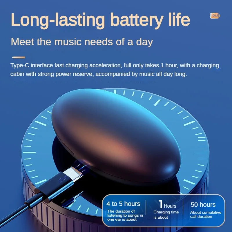 Bluetooth 5.3 Earphones Mini Invisible Sleep Headphones IPX5 Waterproof Noise Reduction Earbuds Sports Headsets for Xiaomi
