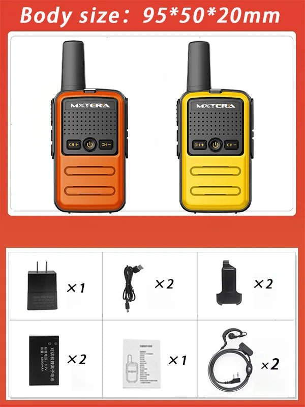 Walkie talkie battery operated radio  Mini Toy 1~5 Km UHF Gift Two Way Transceiver 1S 2S Tablet Colorful Fuselage New Kids Talki
