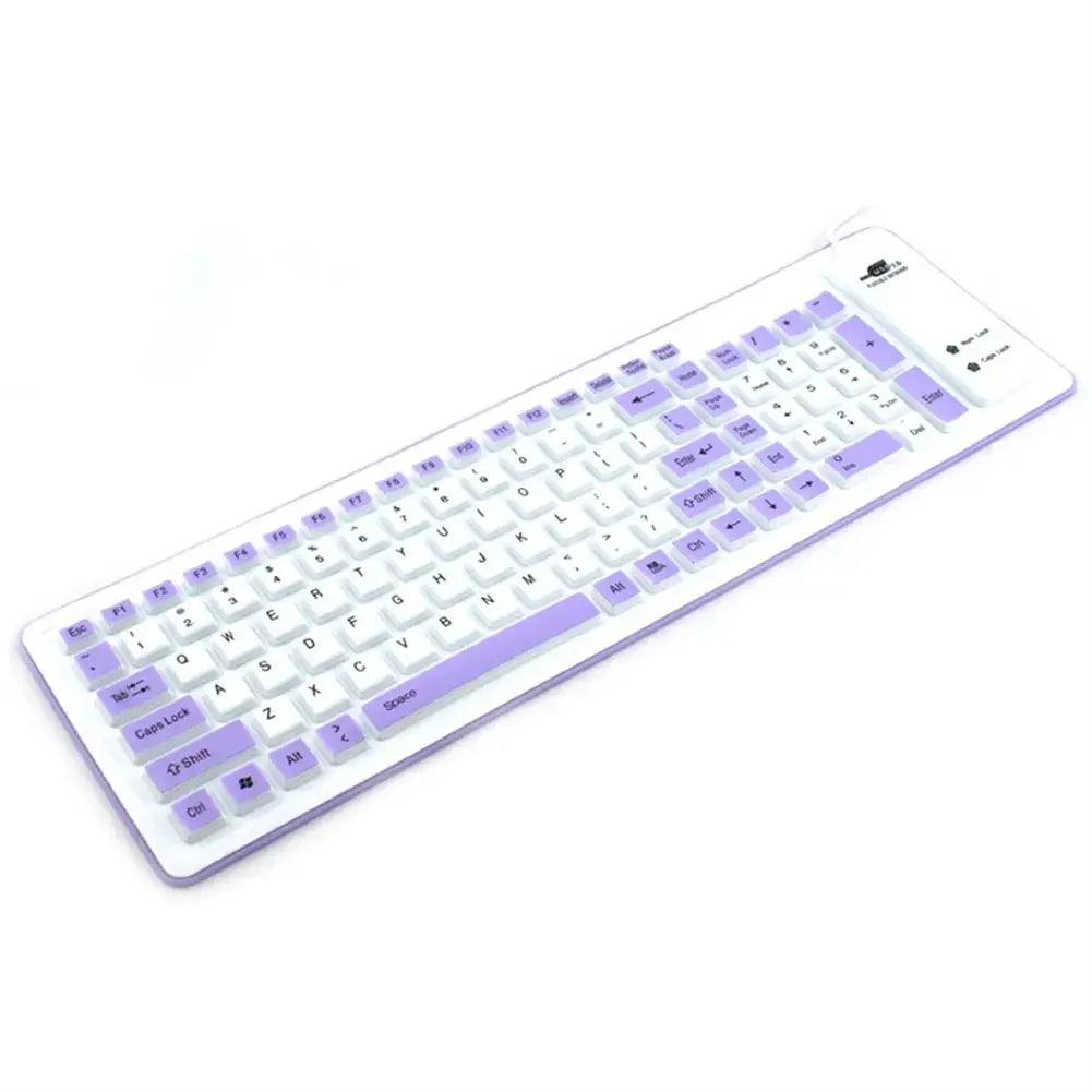 Portable Silent Foldable Silicone Keyboard Usb Flexible Soft Waterproof Roll Up Keyboard For Pc Laptop