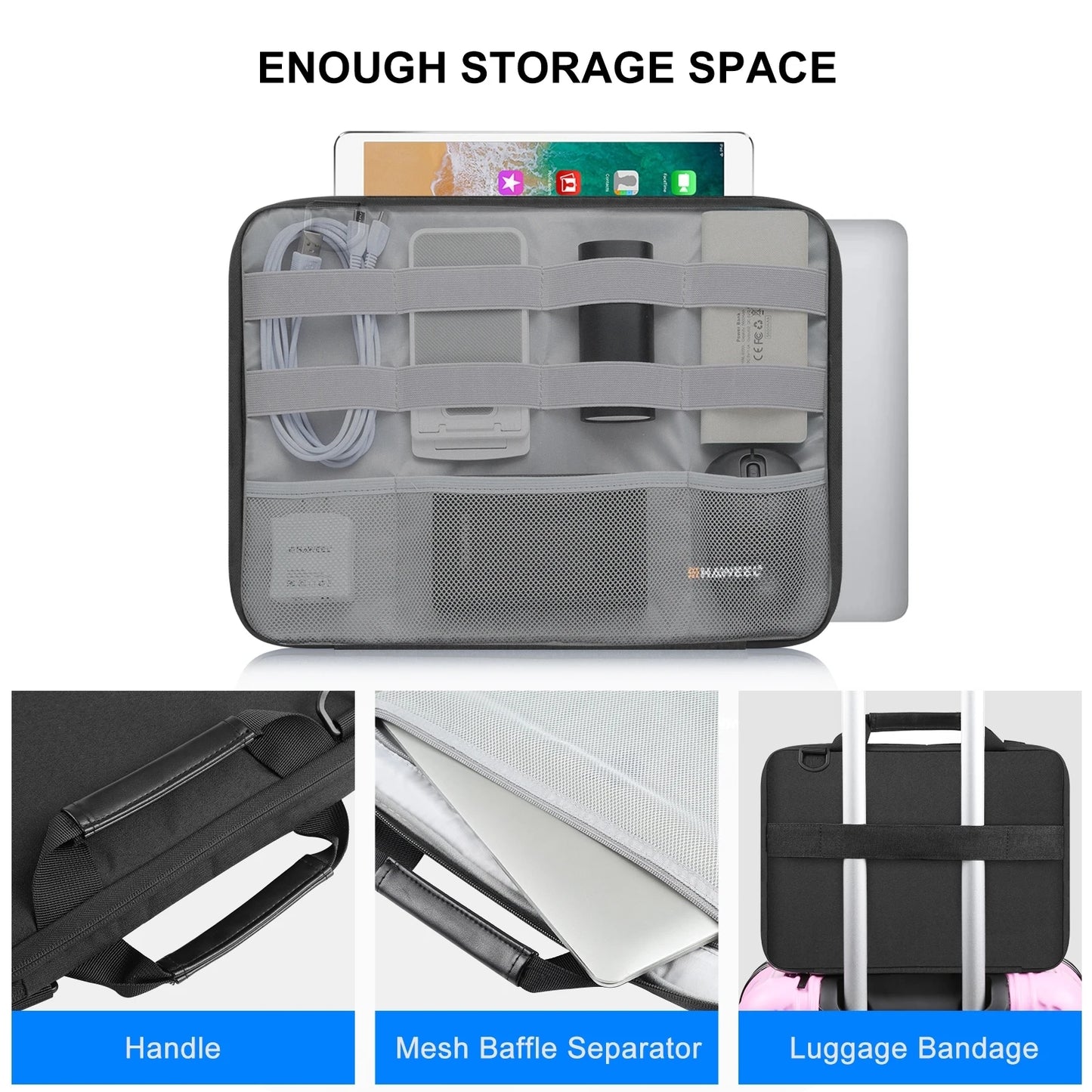HAWEEL 13.0-14.0 inch/ 14.0-16.0 inch Briefcase Crossbody Laptop Bag For Macbook/ Lenovo/ Thinkpad/ ASUS/ HP & Other Laptop Bag