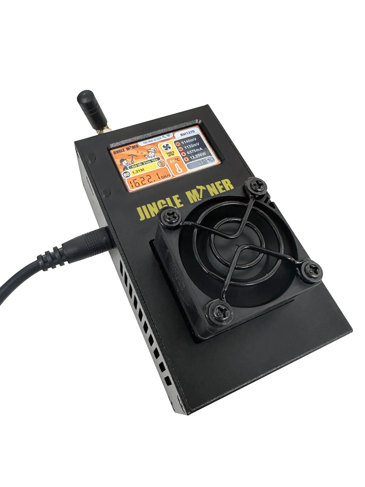 New Jingle Miner BTC Solo Lite 1.2TH/S BTC Miner BM1370 ASIC Chip BTC Solo Mining 5V DC Bitcoin ASIC Miner Crypto Solo Miner