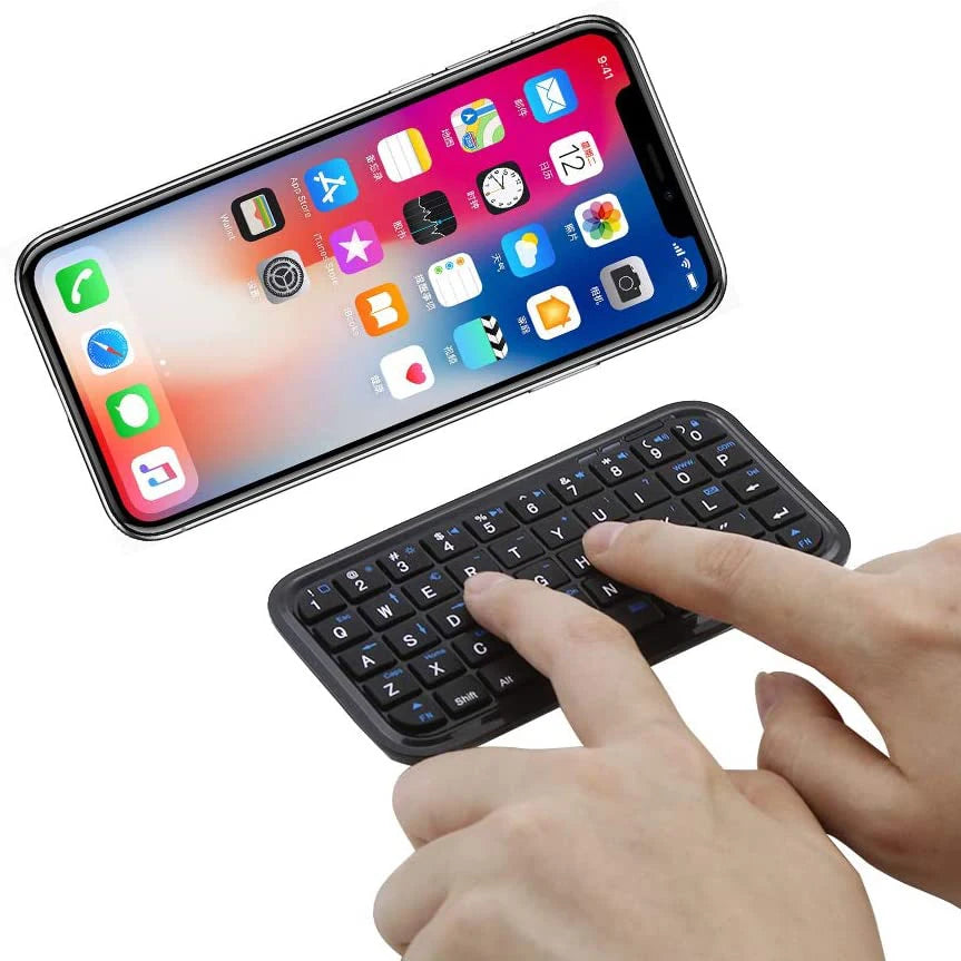 Mini Rechargeable Type-C Bluetooth 3.0 Keyboard Slim Wireless Pocket Keypad Portable 49 Keys Keyboard for Tablets Smartphones