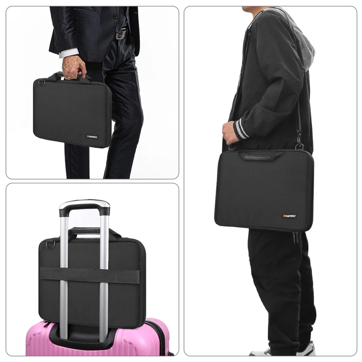 HAWEEL 13.0-14.0 inch/ 14.0-16.0 inch Briefcase Crossbody Laptop Bag For Macbook/ Lenovo/ Thinkpad/ ASUS/ HP & Other Laptop Bag