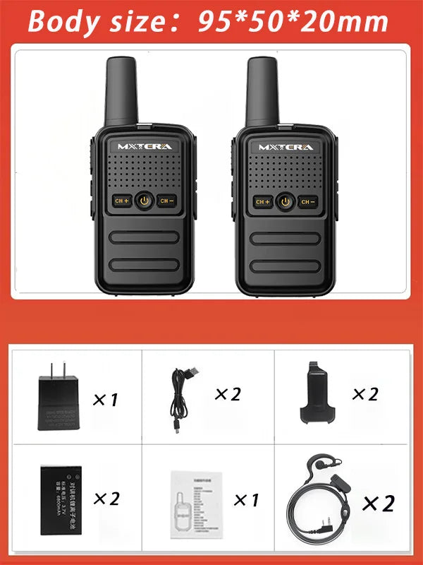 Walkie talkie battery operated radio  Mini Toy 1~5 Km UHF Gift Two Way Transceiver 1S 2S Tablet Colorful Fuselage New Kids Talki