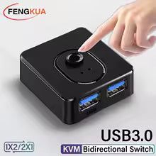 2-Port USB 3.0 Switcher with One-Touch Button