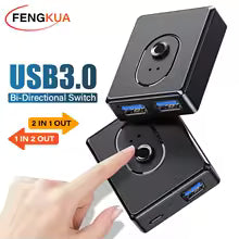 2-Port USB 3.0 Switcher with One-Touch Button