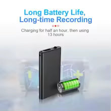 Ultra-Thin Mini Voice Recorder with MP3 Playback – 4GB to 32GB